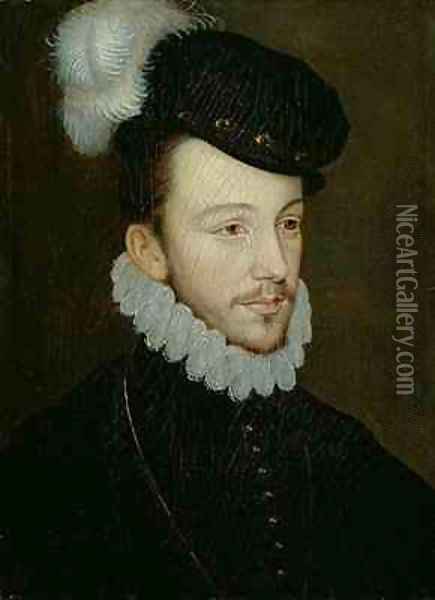 Portrait of Henri III King of France before his accession Oil Painting - Jean de Court