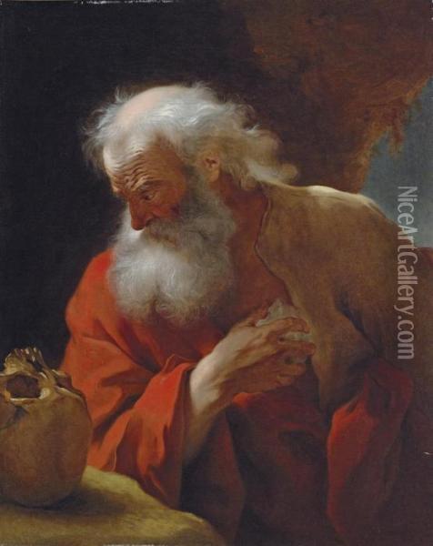 Saint Jerome Oil Painting - Nicolas de Largillierre
