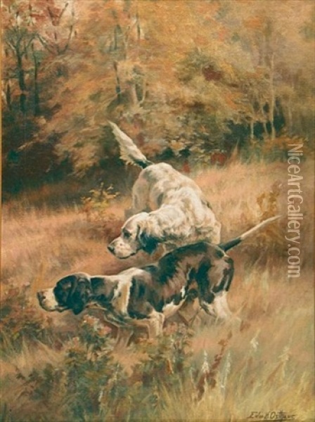 A Setter And A Pointer Oil Painting - Edmund Henry Osthaus