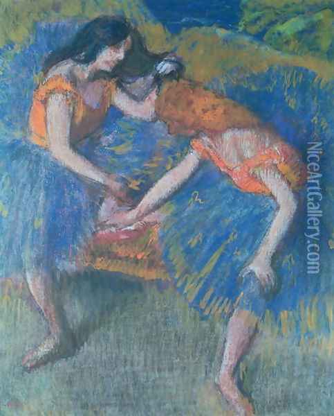 Two Dancers Oil Painting - Edgar Degas
