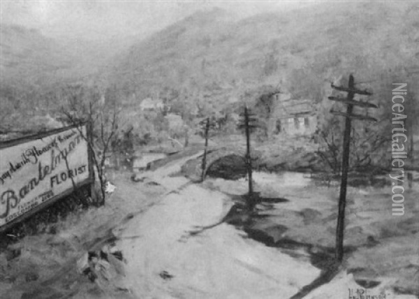 Road To Town Oil Painting - Hal Robinson
