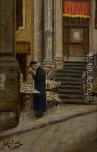 Vecchia Napoli Oil Painting - Vincenzo Migliaro