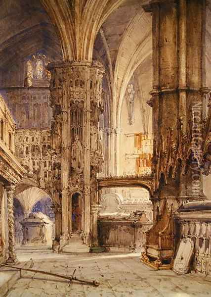 The Cathedral at Auch Oil Painting - James Holland