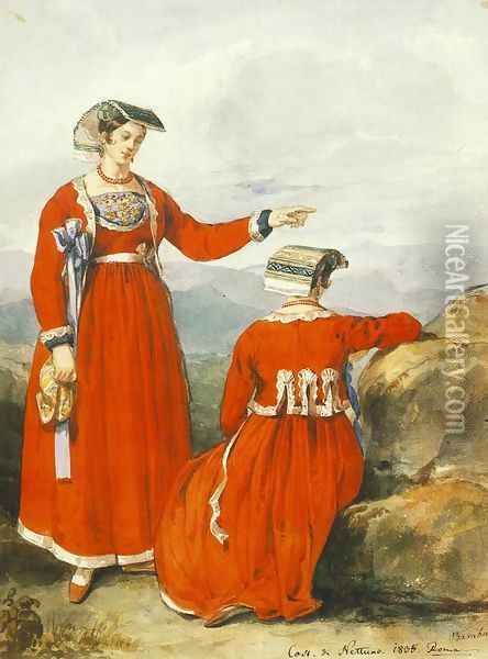Nettunoi nok, 1835 Oil Painting - Miklos Barabas