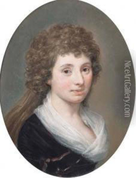 Portrait Of Hyacinthe, Marchioness Wellesley Oil Painting - Hugh Douglas Hamilton