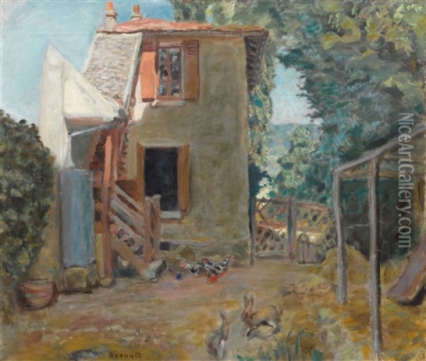 Maison De La Mere Du Peintre Roussel A L'etang-la-ville / La Maison De Campagne Oil Painting - Pierre Bonnard