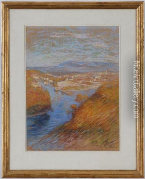 Paysage Mediterraneen Oil Painting - Louis Rheiner