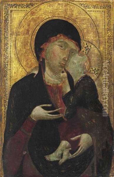 The Madonna And Child Oil Painting -  Duccio di Buoninsegna
