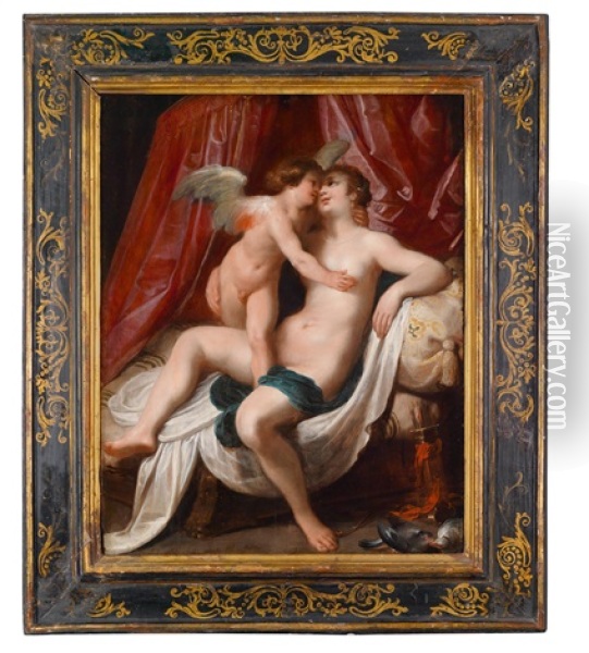 Venus Und Amor Oil Painting - Caspar de Crayer
