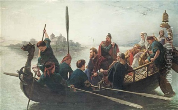 The Lay Of King Canute Oil Painting - Henry Nelson O'Neil