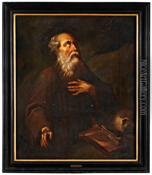 Den Helige Hieronimus Oil Painting - Giovanni Lanfranco