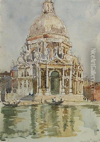 Santa Maria Della Salute, Venice Oil Painting - William Th. Martin Hawksworth