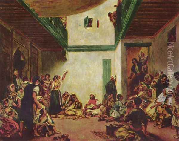 Jewish wedding (after Delacroix) Oil Painting - Pierre Auguste Renoir