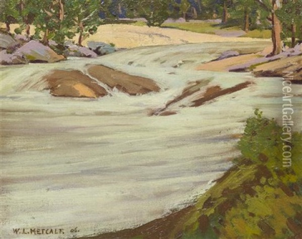 Winter Brook Oil Painting - Willard Leroy Metcalf