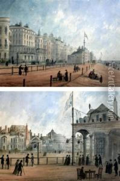Views Of Brighton Oil Painting - Thomas Wakeman