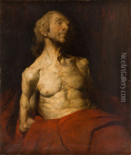 Portrait (sleeping Lazarus) Oil Painting - Franciszek Zmurko