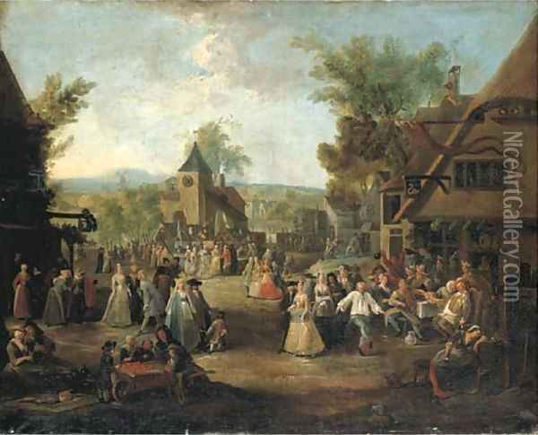 A town kermesse Oil Painting - Egbert Jaspersz. van, the Elder Heemskerck