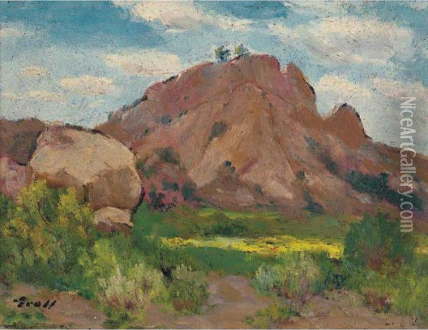 Arizona Mountain Scene Oil Painting - Albert Lorey Groll