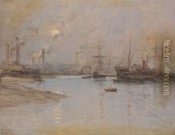 Le Port De Rodchester Oil Painting - Fernand Marie Eugene Legout-Gerard