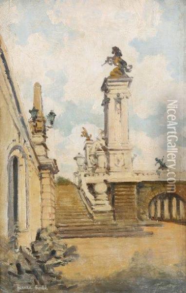 Escaliers Du Pont Alexandre Iii Oil Painting - Pierre Hode