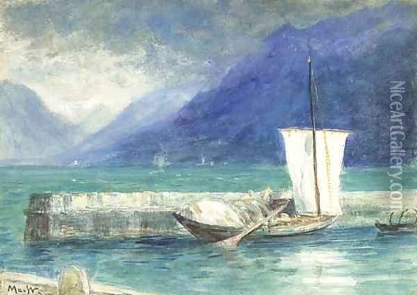 Gravelona, Lake of Como, Italy Oil Painting - John MacWhirter