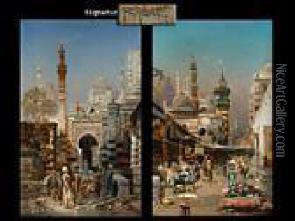 Orientalische Stadtansichten Oil Painting - Robert Alott