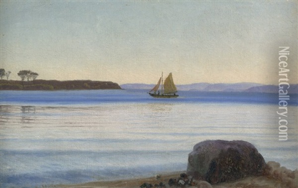 Aussicht Von Hindsgavl Auf Den Kolding Fjord Oil Painting - Vilhelm Peter Karl Kyhn