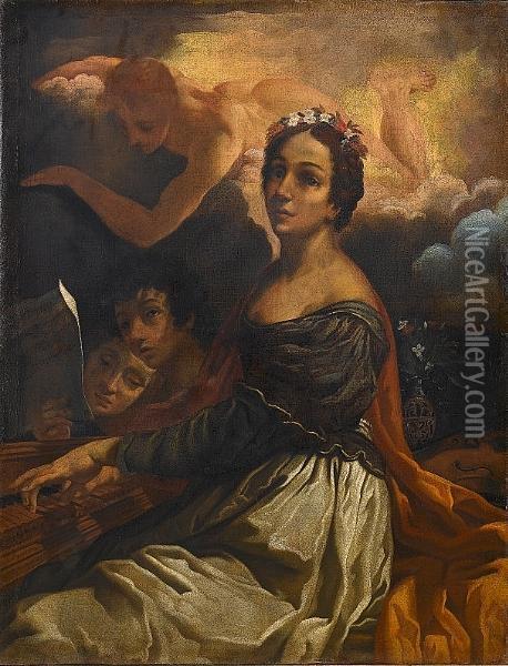 Saint Cecilia Oil Painting - Carlo Bononi