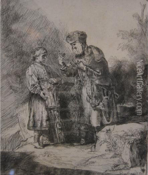 Abraham Oil Painting - Rembrandt Van Rijn