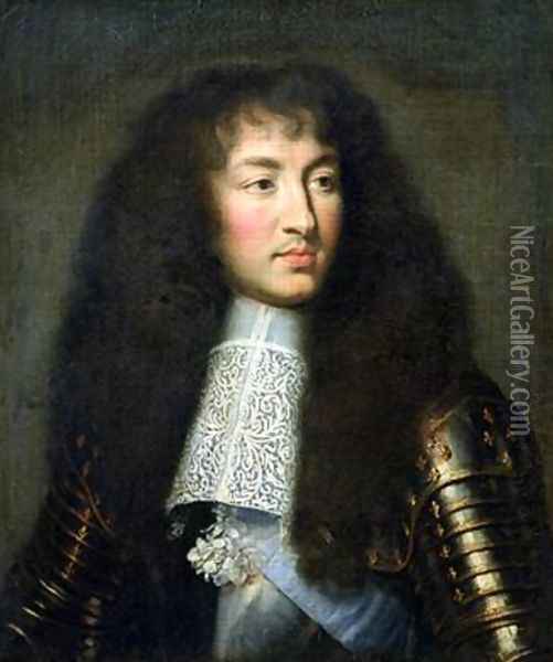 Portrait of Louis XIV 1638-1715 Oil Painting - Charles Le Brun