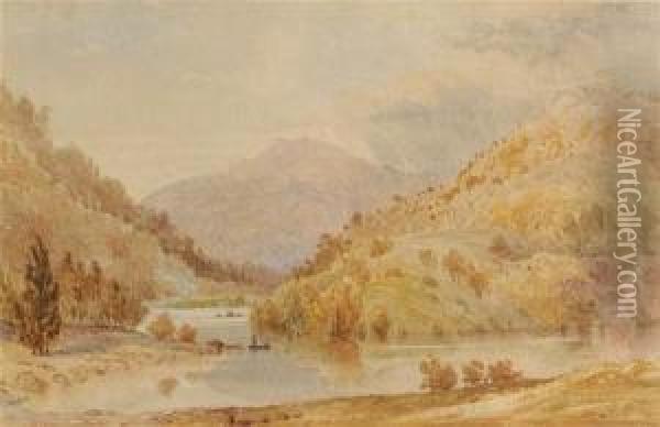 Junction Of Nepean And Warragamba River Oil Painting - Conrad Martens