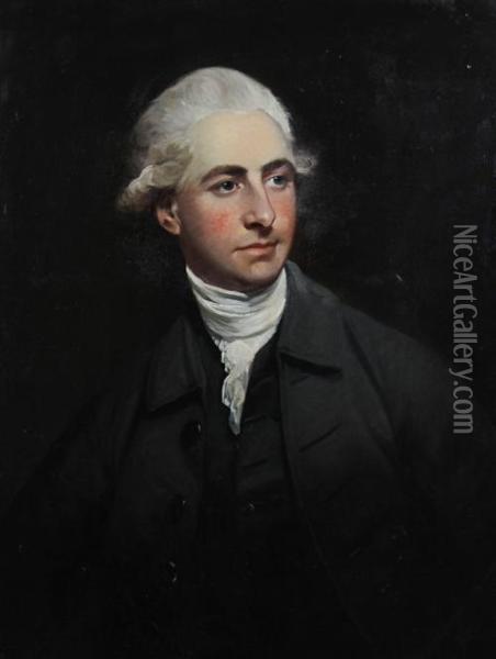 Portrait Of A Gentleman Wearing A Dark Jacket Oil Painting - Dupont Gainsborough