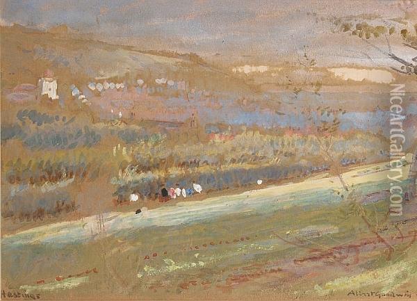 Hastings Oil Painting - Albert Goodwin