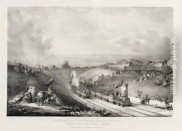 Views Of The Opening Of The Glasgow And Garnkirk Railway Oil Painting - David Octavius Hill