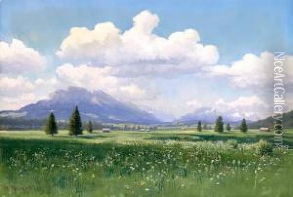 Voralpen Oil Painting - Rudolf Reschreiter