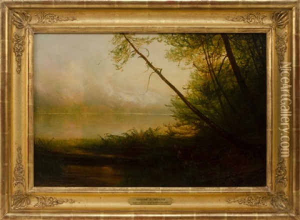 Misty Morning On An Adirondack Lake Oil Painting - Homer Dodge Martin