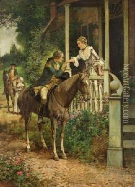 Her Suitor Oil Painting - Edward Percy Moran
