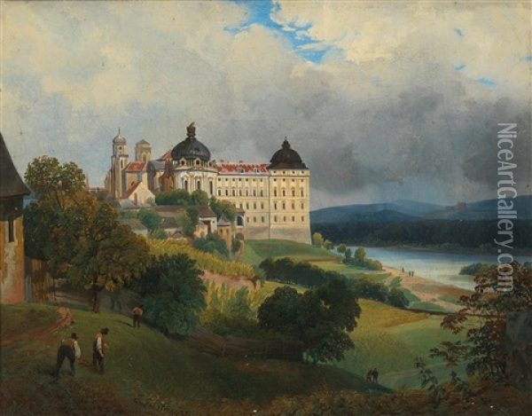 View Of Klosterneuburg Oil Painting - Joseph Gerstmeyer