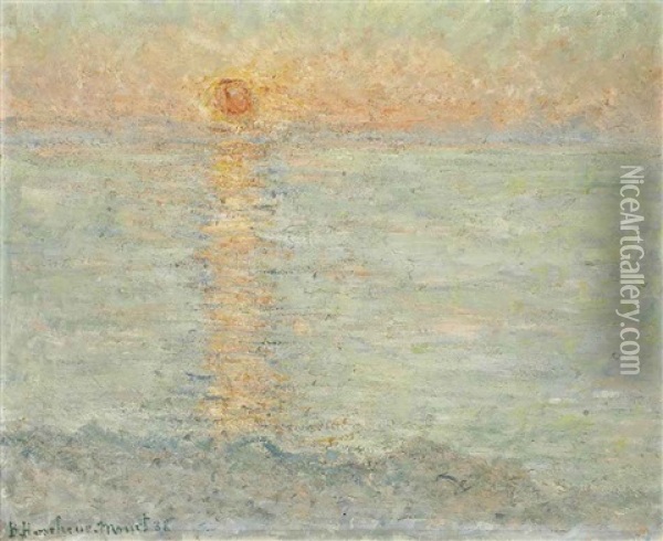 Soleil Levant Oil Painting - Blanche Hoschede-Monet