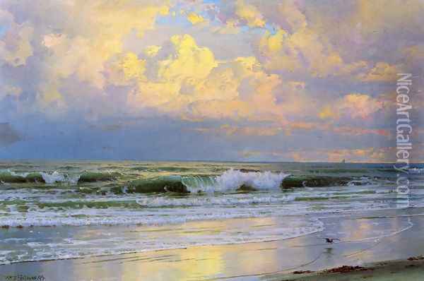 Breaking Waves I Oil Painting - William Trost Richards