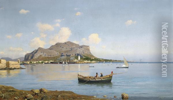 Mount Pellegrino, Palermo Oil Painting - Francesco Lojacono