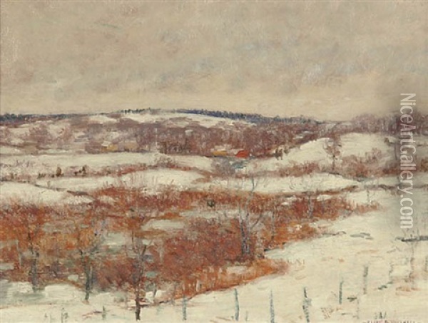 Winter Landscape Oil Painting - Clark Greenwood Voorhees