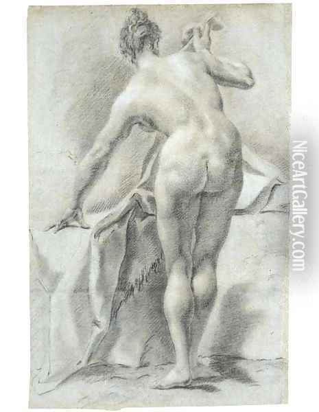 A nude woman seen from behind Oil Painting - Johann Georg Grassmair