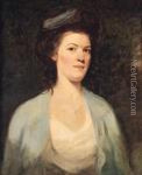 Portrait Of A Lady Oil Painting - George Romney