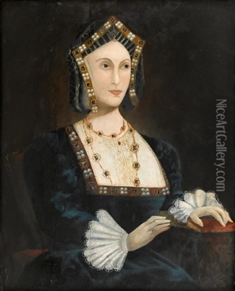 Anne Boleyn Oil Painting - Lucas Horenbout