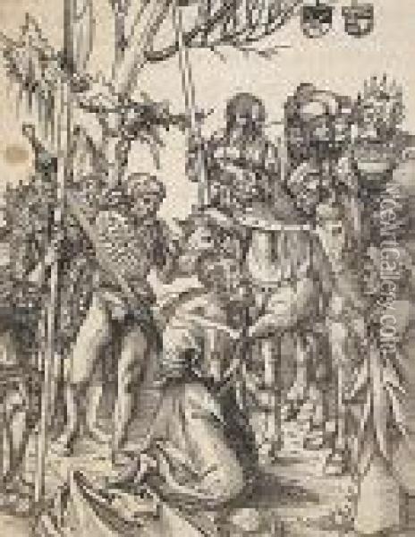 Das Martyrium Des Heiligen Jakobus Des Alteren Oil Painting - Lucas The Elder Cranach