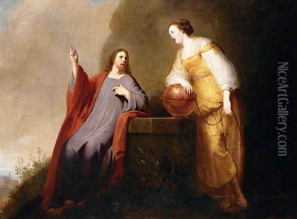 Christ and the Woman of Samaria 1635 Oil Painting - Pieter de Grebber