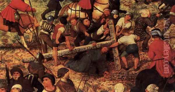 Christ Carrying the Cross (detail) 3 Oil Painting - Pieter the Elder Bruegel