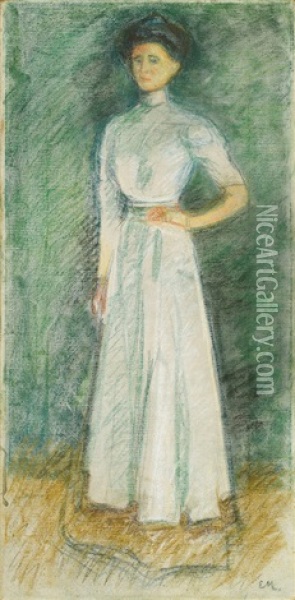 Marta Sandal Oil Painting - Edvard Munch
