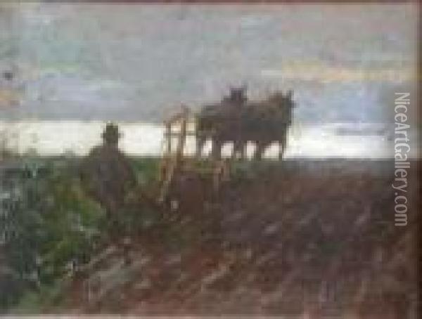 The Lonely Furrow Oil Painting - James Elder Christie